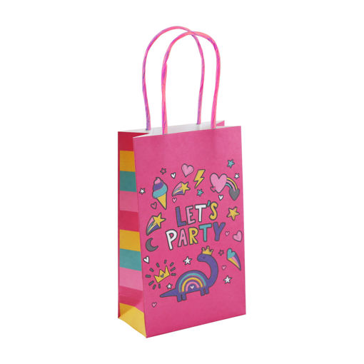 Picture of PARTY BAG GIRLY DINO 8 PACK (W12XH20XD6CM EXCLUDING HANDLE)